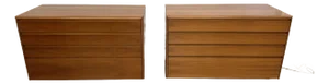 Pair of Wood Chest of Drawers by Luigi Saccardo for Gasparello. Italy, 1970s