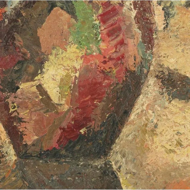 Monet Vintage Modern Cubist Abstract Still Life Oil Painting For Sale - Image 4 of 8