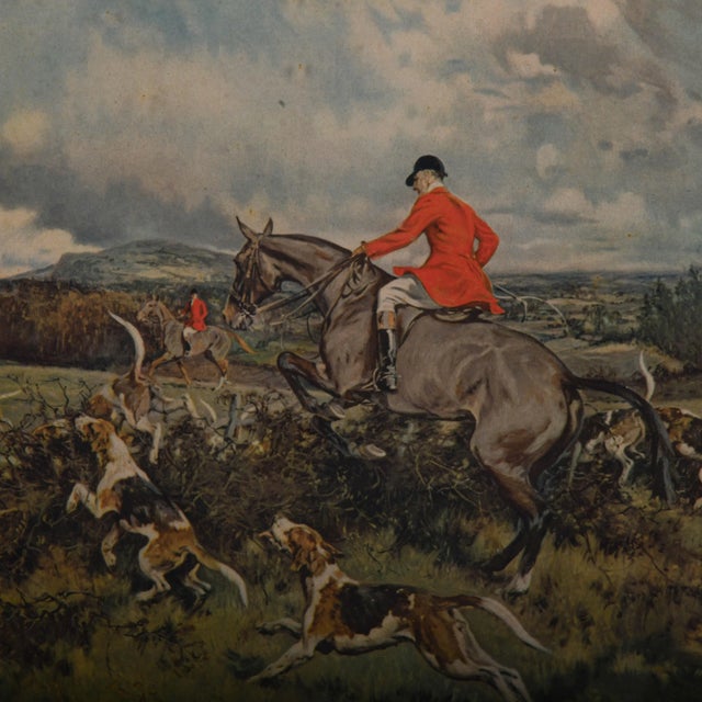 Realism Framed Gilbert S. Wright Fox Hunting Print For Sale - Image 3 of 14