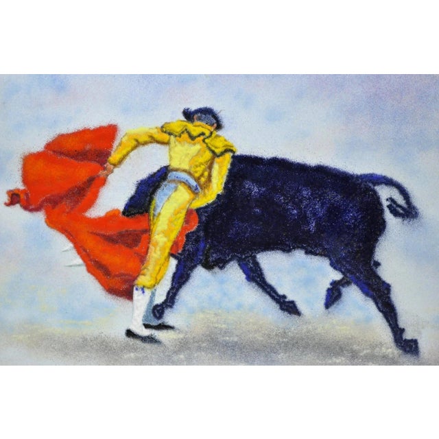 Late 20th Century Dom Dominic Mingolla Enamel on Copper Painting Spanish Matador 9 X 12 - A Pair For Sale - Image 4 of 11