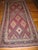 Persian 1890s Red Diamond Tribal Antique Persian Kurdish Rug 4' 2" X 9' 8" Handknotted Wool Carpet For Sale - Image 3 of 6
