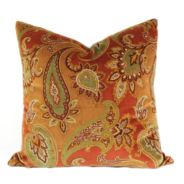 Italian Velvet Paisley Pillows A Pair Chairish