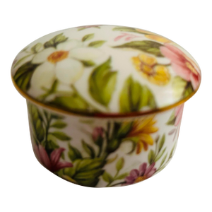 New Vintage Staffordshire Round Box Fine Bone China