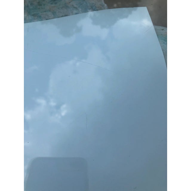 Vintage Verdigris Tessellated Console Table With Glass Top For Sale - Image 4 of 9