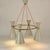 1950s Large Hourglass Chandelier with Grey Metal Diabolo Shades on Brass Frame, 1950s For Sale - Image 5 of 18