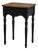 Vintage French Country Black Accent Side Table With Solid Oak Top For Sale
