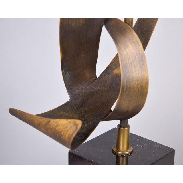 Pair Vintage Italian Brutalist Style Lamps With White Shades For Sale In Detroit - Image 6 of 10