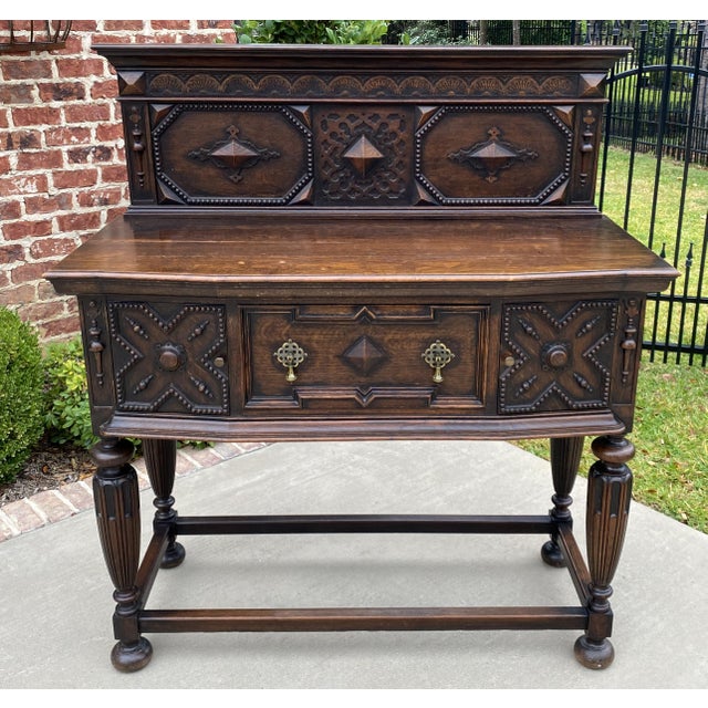 Antique English Jacobean Sideboard Server Buffet Chairish