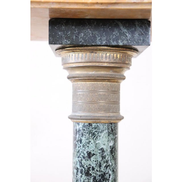 Antique Yellow and Green Marble Column, 1800s For Sale - Image 6 of 8