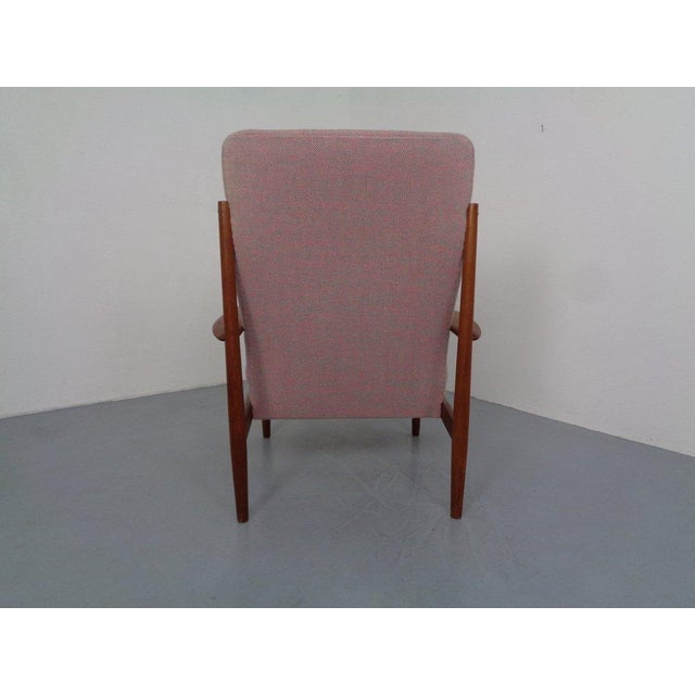 Set of Teak High-Back Chair and Ottoman by Grete Jalk for France & Son, Denmark, 1960s For Sale - Image 9 of 18