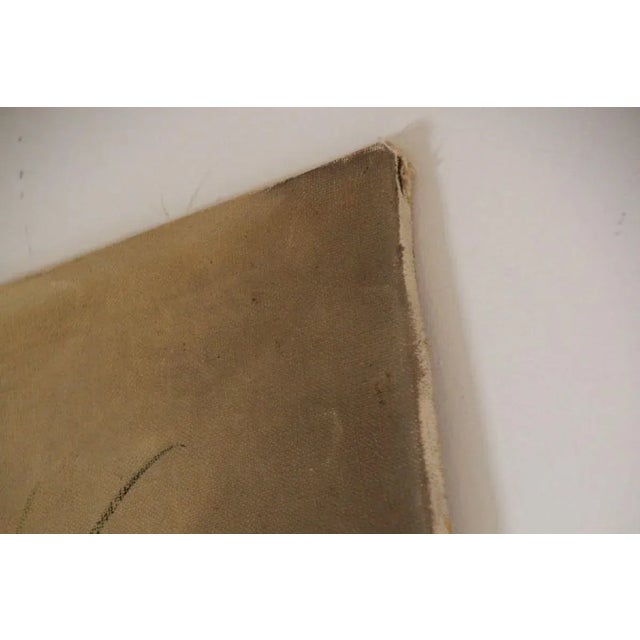 Antique French Oil Painting of Flowers in a Vase For Sale - Image 9 of 13