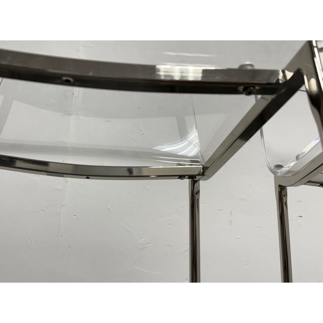 2020s Mermelada Estudio for Cb2 Chiaro Clear Acrylic Counter Stools, Pair For Sale - Image 5 of 12