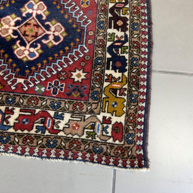 Yalameh Rug with Geometric Diamonds Display For Sale - Image 3 of 11