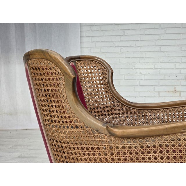 Danish Armchair in Velour and Ash, 1950s For Sale - Image 13 of 18