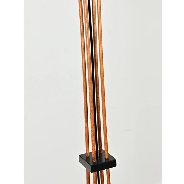 Wood French Mid-Century Modern Wood Floor Lamp For Sale - Image 7 of 9