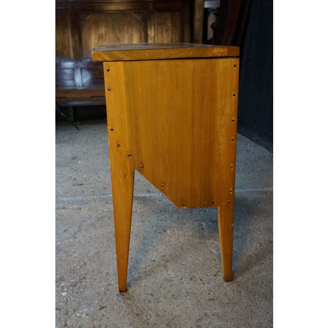 Antique Country French Rustic Walnut Dough Bin Box Petrin Cabinet Table 38" For Sale - Image 11 of 18