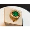 4.5 Carat Oval Emerald Cabochon 14 Karat Yellow Gold Cocktail Ring Vintage For Sale - Image 16 of 18