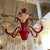 1960s 1960s Red and Gold Murano Glass Chandelier, Italy For Sale - Image 5 of 12