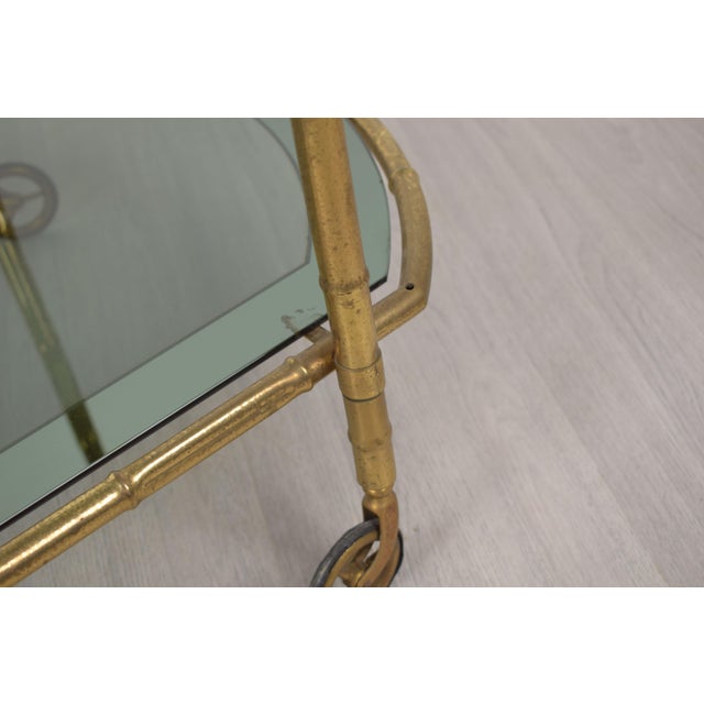 Brass and Glass Trolley, Italy, 1970s For Sale - Image 4 of 17