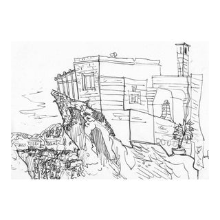 2015 European Architectural Ink Drawing For Sale