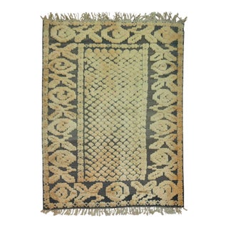 Zabihi Collection High Low Vintage African Rug - 4'9" x 5'10" For Sale