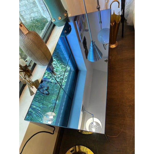2020s EFFETTO VETRO Italian Blue Tinted Mirror Cabinet For Sale - Image 5 of 10