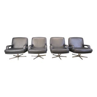 Swivel Chairs by Bernd Munzebrock for Walter Knoll, 1970s, Set of 4 For Sale