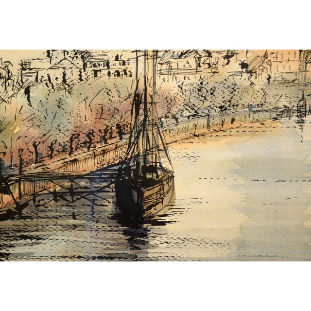 "San Anton Palace Malta" Early 20th Cent. Garden and Fountain Watercolor by Nicholas Krasnoff For Sale - Image 4 of 9