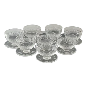 Vintage Waterford Crystal "Collen" Footed Dessert Bowls- Set of 8