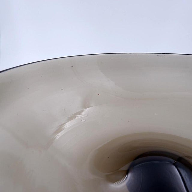 Mid-Century Twisted Smoked Glass Bowl, Italy, Murano, 1960s For Sale - Image 11 of 15