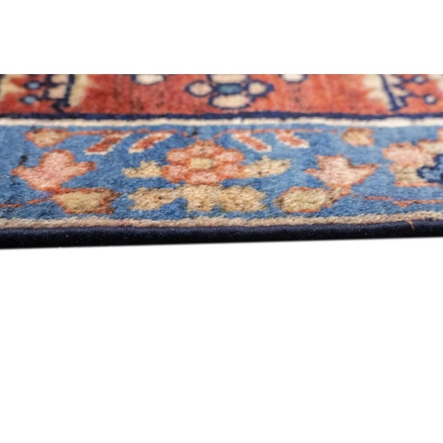 Navy Blue Antique Persian Sarouk Rug 8'8'' x 11'8'' For Sale - Image 8 of 12