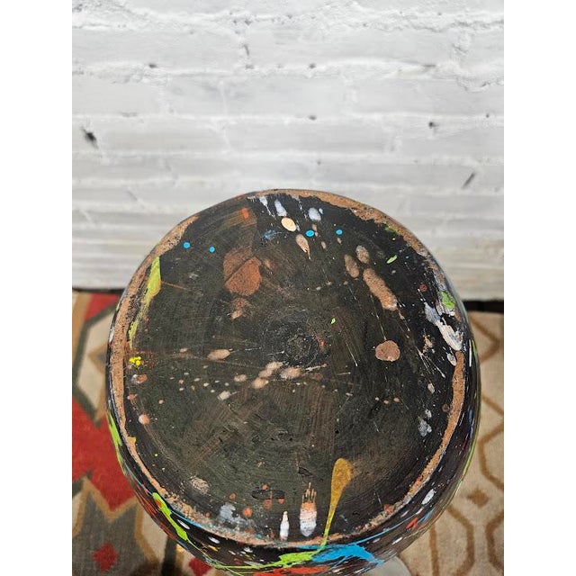 Mid 20th Century Mid 20th Century Splatter Paint Ceramic Vase – Jackson Pollock Style For Sale - Image 5 of 6