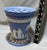 Mid-Century Modern Vintage MCM Wedgwood Jasperware Blue & White Vase Flower Frog For Sale - Image 3 of 5