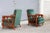Set of Cherrywood & Forest Green Velvet Lounge Chairs by Paolo Buffa, 1950s For Sale - Image 9 of 16