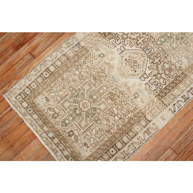Textile Antique Zabihi Collection Neutral Color Heriz Rug - 2'6" x 4' For Sale - Image 7 of 7