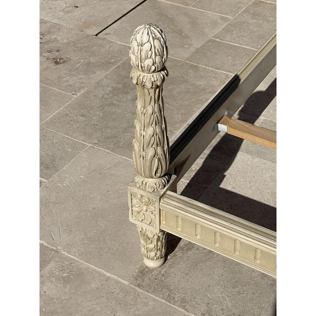 Wood Louis XVI Style Lacquered Bed For Sale - Image 7 of 13