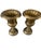 Large set of brass urns with neoclassical style. May be used as vases or planters. Heavy and nice patina.