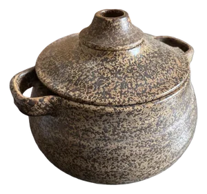 Vintage Ceramic Soup Tureen & Bowl from les potiers de l'abbaye, Set of 2