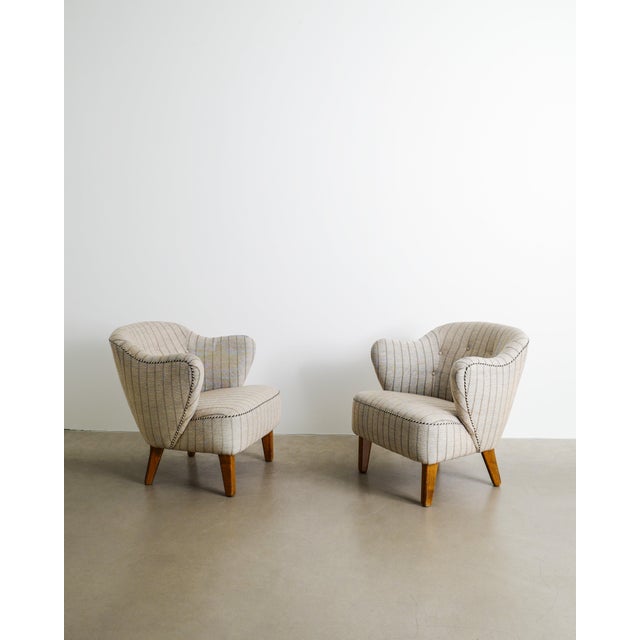 Mid-Century Modern Danish Armchairs by Flemming Lassen for Asko, 1950s, Set of 2 For Sale - Image 3 of 7