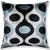 Mid-Century Modern Blue & Black Ikat Silk Velvet Throw Pillow 20x20 | Handmade Designer Accent Pillow For Sale - Image 3 of 8