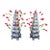 Blue and White Porcelain Tulipière Flower Pyramids in the Dutch Delft Style, Pair For Sale