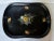 Metal Vintage Black Tole Tray With Shells and Flowers For Sale - Image 7 of 7