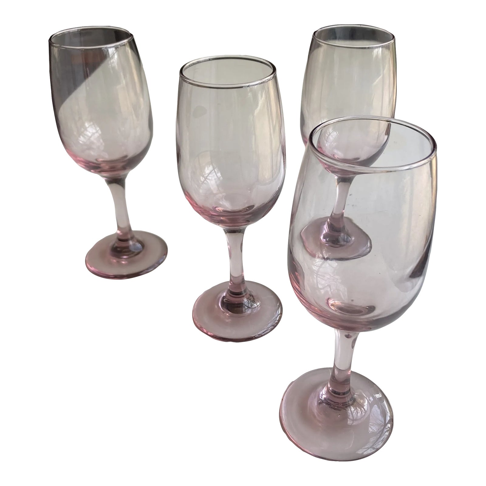Vintage Libbey Pink Wine Glasses Set of 4 Chairish
