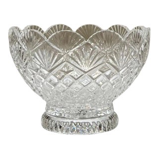 Vintage American Cut Glass Serving Bowl For Sale