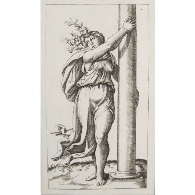 Illustration 1781 Italian Engraving, Divine Comedy (Dante Alighieri) Woman With Column For Sale - Image 3 of 3