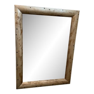 Ethan Allen Spotted Silver Leaf Mirror For Sale