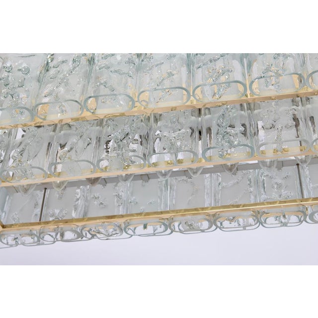 Large Ice Glass Tubes Chandelier from Doria, Germany, 1960s For Sale - Image 8 of 15