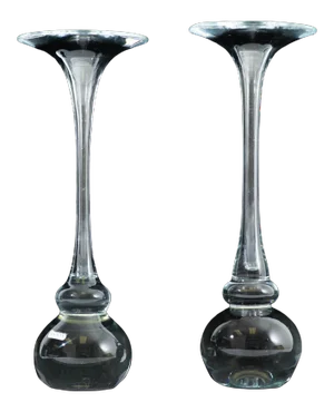 Kosta Boda Glass Trumpet Vases