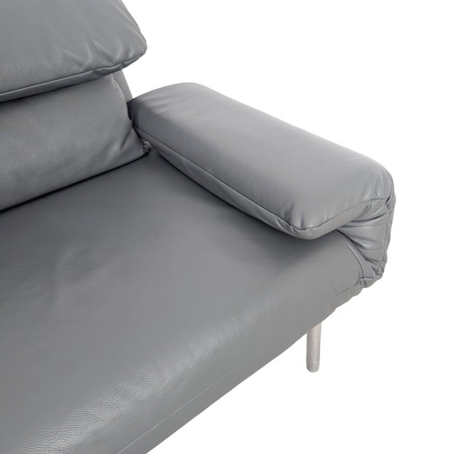 Gray Plura Sofa in Leather from Rolf Benz For Sale - Image 8 of 12