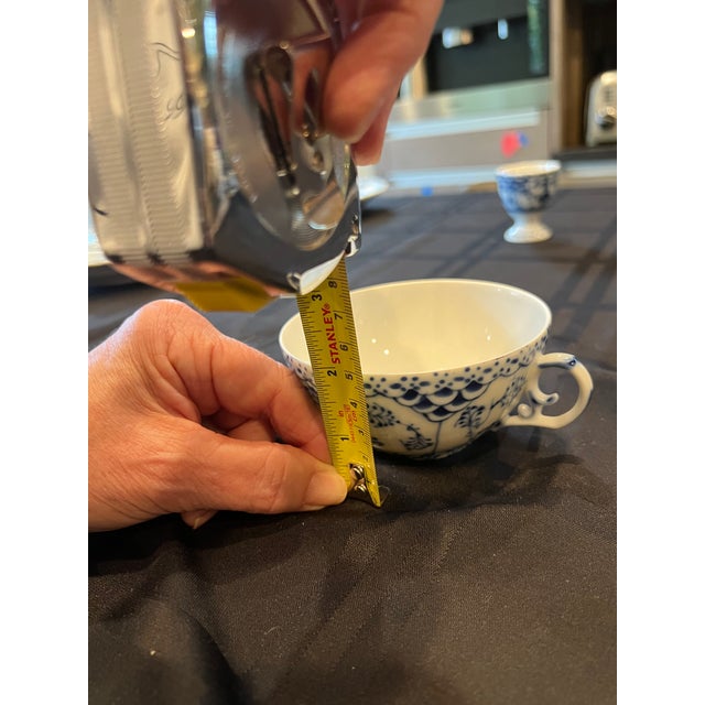 Royal Blue Late 20th Century Royal Copenhagen Blue Fluted Full Lace 4-Piece Place Setting (Excellent) _Place Setting #1 For Sale - Image 8 of 15